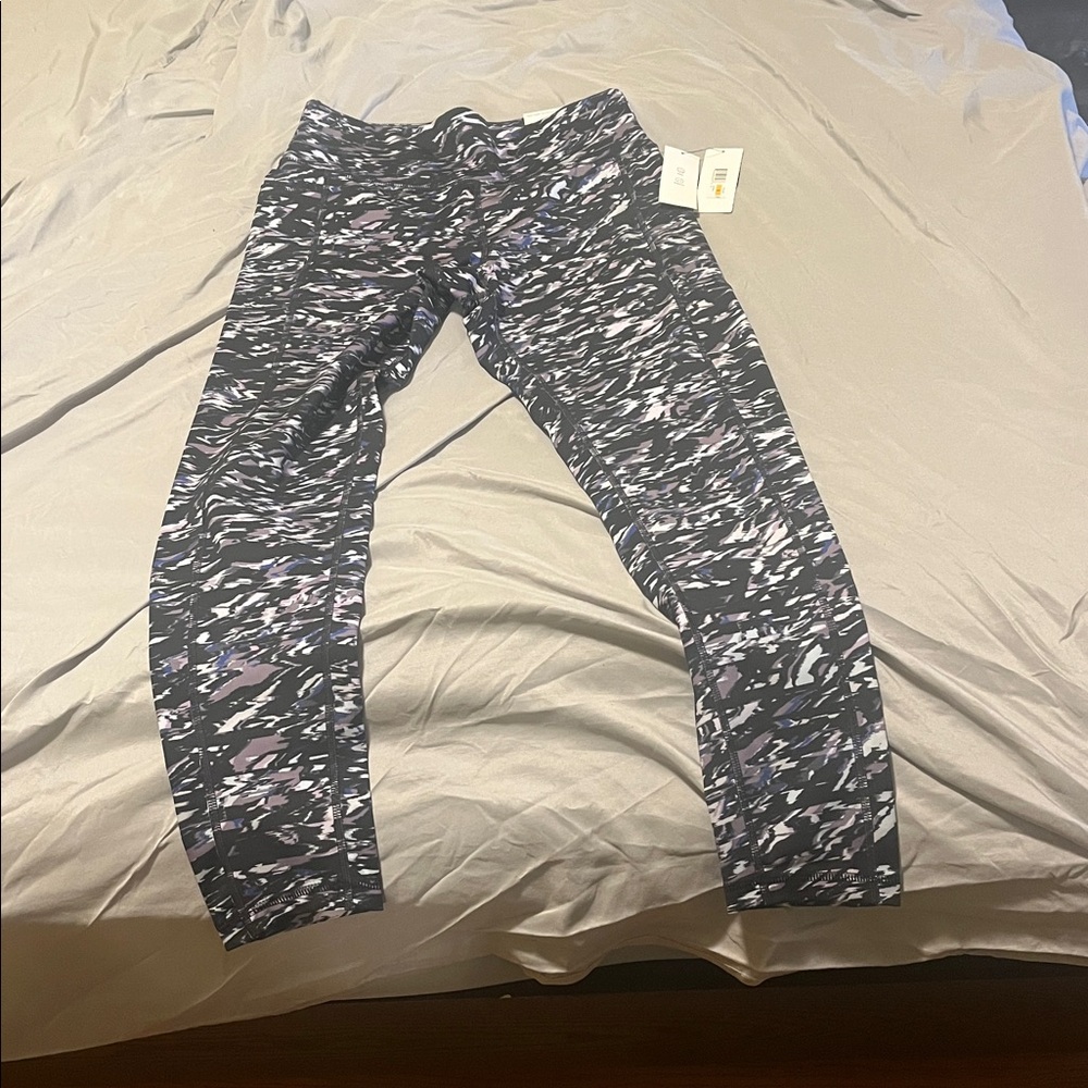 DKNY Multicolor Abstract athletic Leggings, 7/8 length